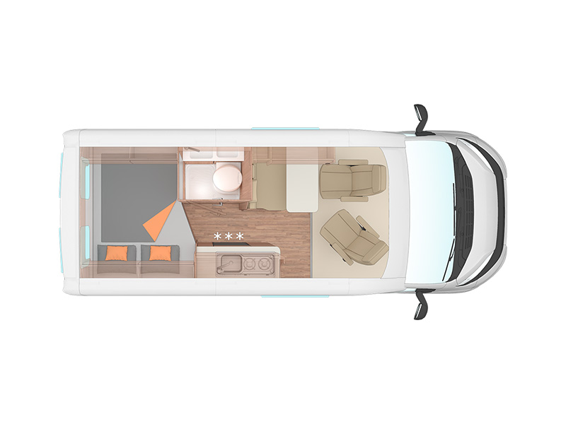 Wohnmobil Kastenwagen "City / Komfort" 3 ginbie camperliebe weinsberg carabus 540mq skizze
